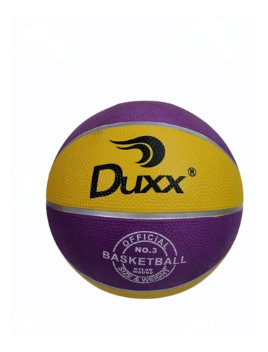 Imagen 3 de 5 de Balón De Basquetbol Oficial Hule Duxx #3 Multicolor