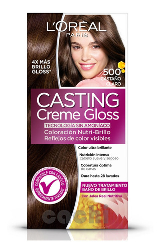 Tinta Loreal Casting Sin Amoniaco 500 Castaño Claro