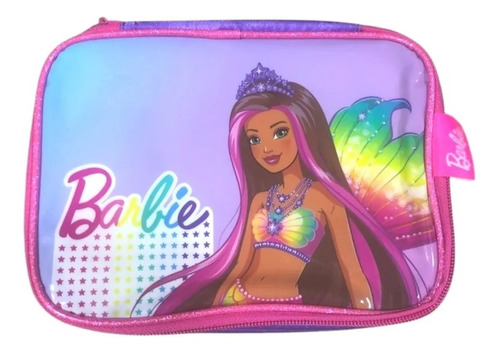 Estojo Escolar Grande Organizador Box 100 Pens Boneca Barbie