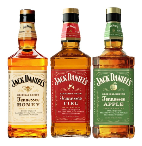 Jack Daniels Súper Pack 3 750ml X3 Uds. Apple-honey-fire