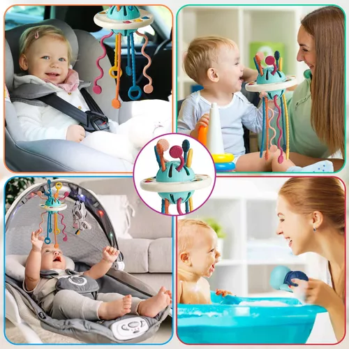 Juguetes de dentición para bebés de 0 a 6 meses, juguetes Montessori para  bebés de 6 a 12 meses, sonajeros para bebés, juguetes de viaje para 1 año