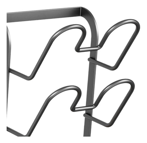 Soporte De Tapa Rack De Almacenamiento De 3 Nivel Gris