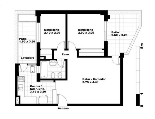 Imagen 18 de 18 de Departamento De 3 Ambientes Con Patios Soleados Caballito