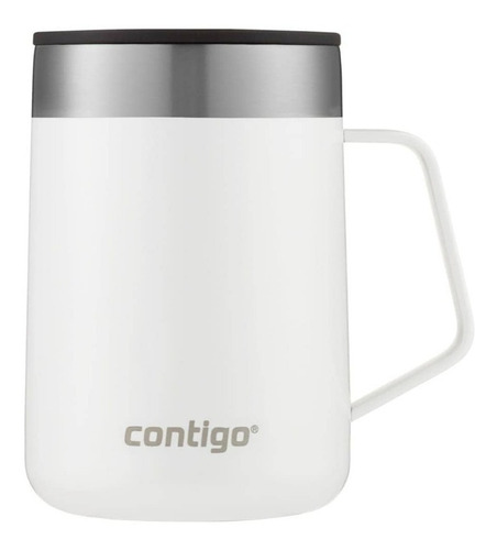 Caneca Térmica Tampa Conservação Quente Frio Contigo Branca