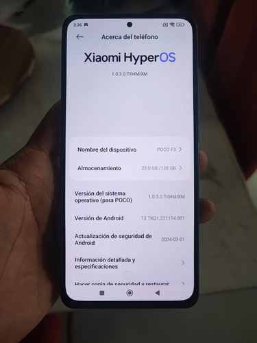 Celular Poco F3 Deep Ocean Blue 6+2gb Ram 128gb Rom Azul (Usado)