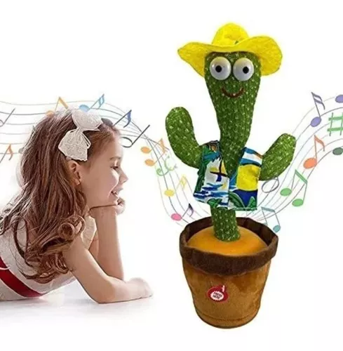 Cactus bailarín con ropa Cool musical canta baila repite voz