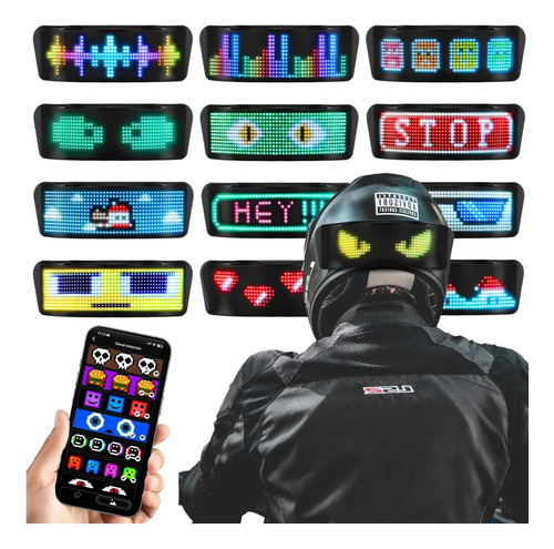 Luz Del Casco Led Con Bluetooth Programable, Impermeabilizan