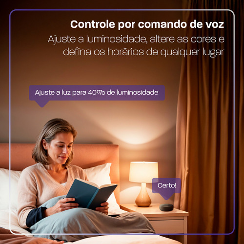 Lâmpada Inteligente Wi-Fi Velds, Smart LED, RGB 16 Milhões de Cores, 9W, 800 Lúmens, Controle por App, Compatível com Alexa e Google Assistente, 127/220V
