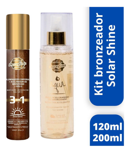Kit Bronzeador Aqua + Solar Shine - Proteção E Bronzeado