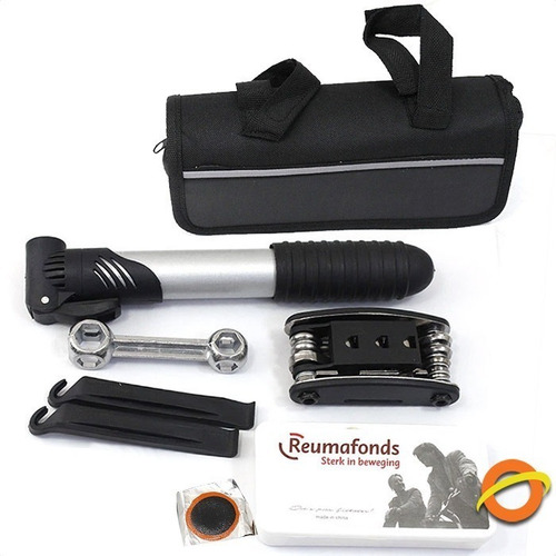 Imagen 2 de 9 de Kit Herramientas Bicicleta Inflador Ciclismo Motoscba P