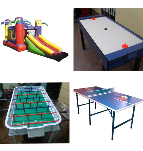 Imagen 2 de 10 de Castillo 3x6 +turbina + Metegol+tejo+ Pinpong Oferta De Loco