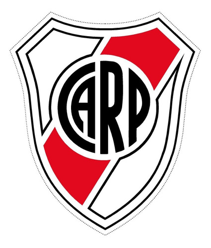 Calco Escudo River Plate 7,5 X 9 Cm. X 100 Unidades