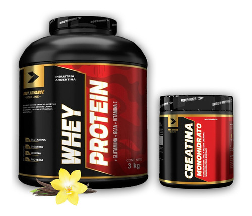 Whey Protein 3 Kg Vainilla +  Creatina 150 Gr Body Advance