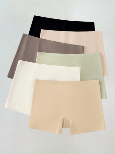 Kit 5 Calcinhas Shortinho Boxer Sem Costura Corte Laser