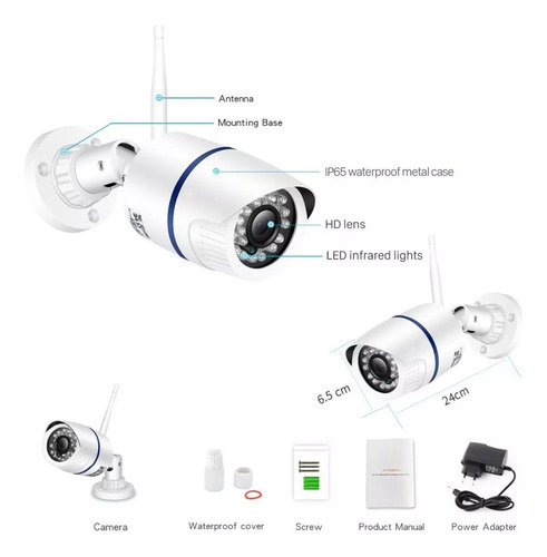 Videovigilancia Wifi Impermeable De 5 Mp Onvif 2.0 Xmeye