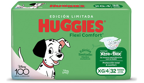 Imagen 2 de 2 de Pañales Huggies Flexi Comfort Xg Ed Limitada