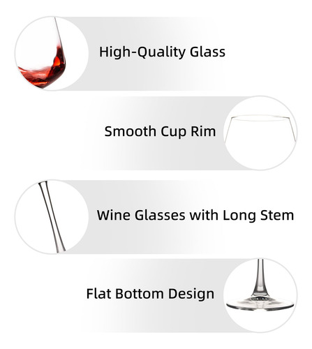 Conjunto De Copas De Vino Tinto Umeied (20 Oz, Juego De 6),