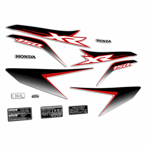 Calcos Honda Xr 150 L Año 2015/18 Diseño Original Laminadas