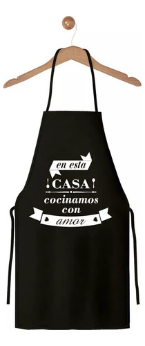 Delantal Estampado En Esta Casa Cocinamos Con Amor 