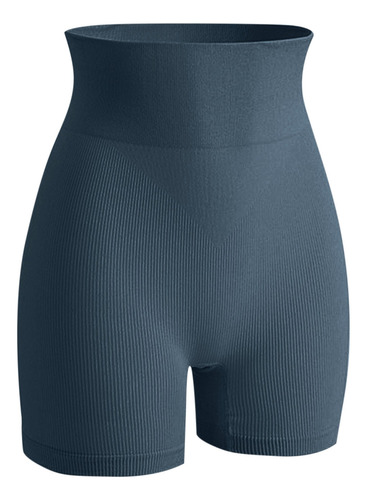 W Para Mujer, De Color Liso, Altamente Elástico, Cintura Alt