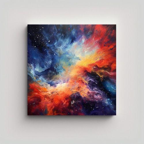 70x70cm Cuadros De Arte Moderno: Nebulosa Galaxia Mágica