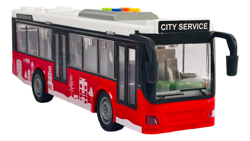 Autobus De Friccion  City Bus A1119-3  Rojo Escala 1:16