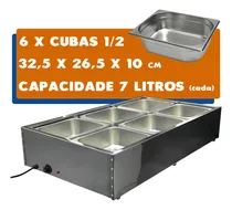 Comprar Balcão Buffet Rechaud Square Line Buffet Self Service Termico 6 Cubas Quentes Ekenox