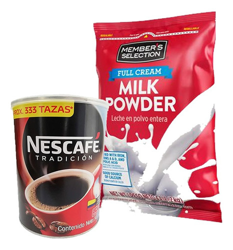 Combo Nescafe Trad. Y Leche En Polvo Members