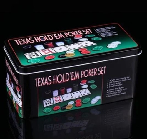 Set De Poker De 200 Fichas Caja Metalica/ Juego De Mesa