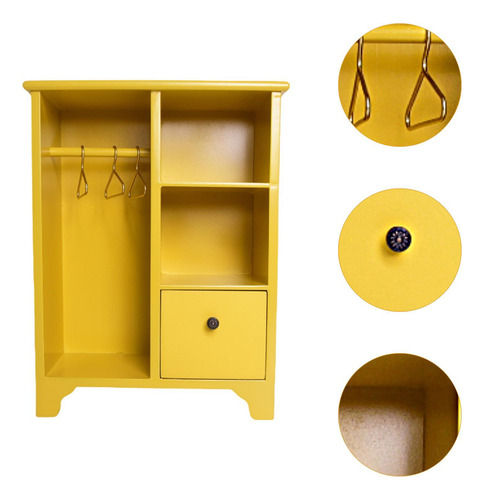 Armario Para Casa De Muñecas A Escala 1/12, Muebles En