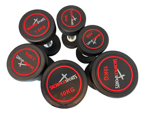 Set Mancuernas Profesional De 2.5 Kg C/u Sacrifice Sports