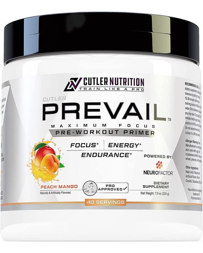 Cutler Nutrition Prevail Pre Workout Maximun Focus / 40 Srv