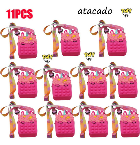 11 Monedero Pop It Fidget (unicornio) Al Por Mayor