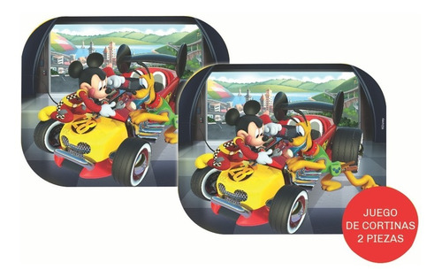Juego Cortina Parasol Auto Lateral Plegable Disney Mickey