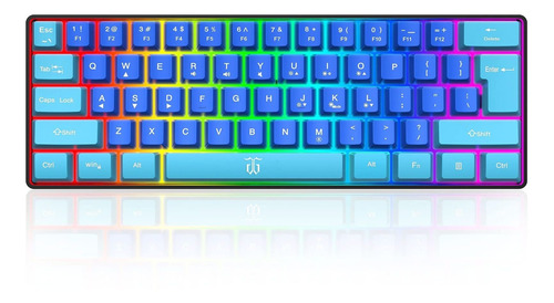 Snpurdiri Teclado Para Juegos Con Cable 60 %, Mini Teclado R