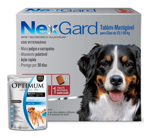 Pulgas Garrapatas Pastilla Nexgard - Perros De 25 A 50kg