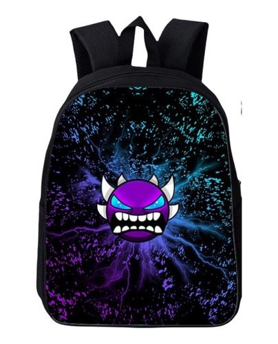 Mochilas 3d Cool Angry Geometry Dash Con Estampado De Di [u]