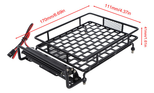 Baca De Techo Rc Para Coche Rc, Resistente, De Hierro Negro,
