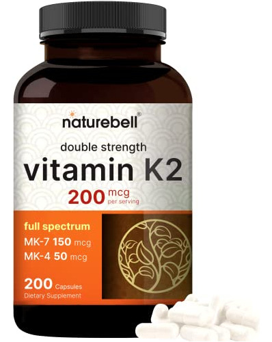 Suplemento De Vitamina K2 Con Mk-7 Amp; Mk-4, 200 Tqszf