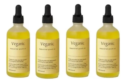 4pcs Aceite Esencial Para Cuidado Del Cabello Veganic Hair