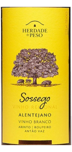 Kit 06 Vinho Herdade Do Peso Sossego Branco 750 Ml