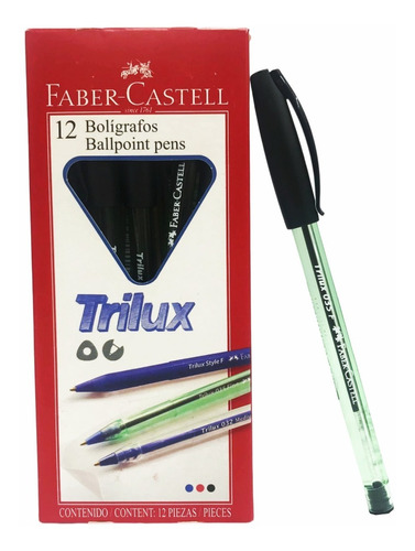 Lapicera Bolígrafo Faber-castell Trilux 035 F X 12 Unidades