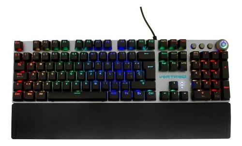 Teclado Mecánico Programable Vortred V-930600 - Negro, /v Color del teclado Negro