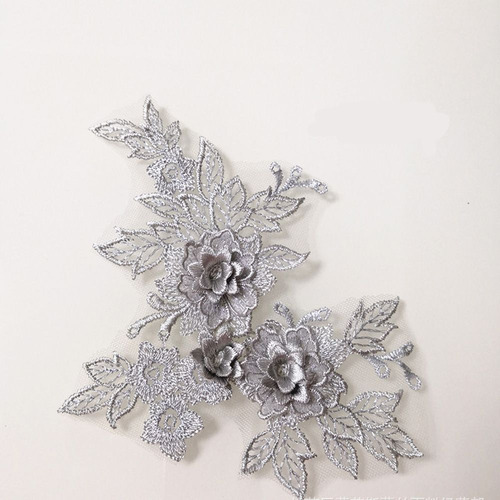Vestido De Flores De Encaje Bordado Con Adornos En 3d, Costu