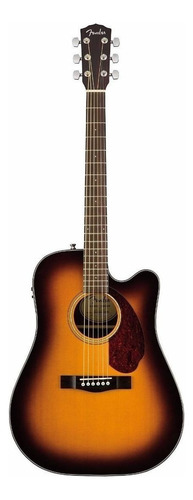 Violão eletroacústica Fender Classic Design CD-140SCE para destros sunburst brilhante