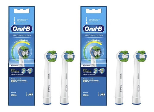 Repuesto Cepillo Eléctrico Oral-b Precision Clean Pack X2 4u