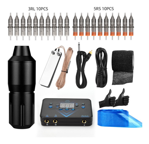 Imagen 2 de 9 de Kit De Máquina De Tatuaje Giratoria Profesional