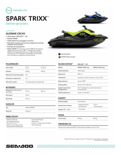 Sea Doo Spark Trixx 90hp 2up 0km
