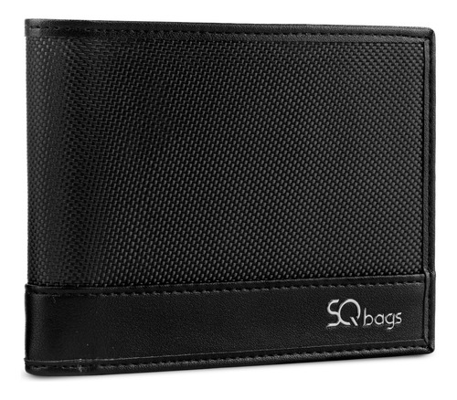 Cartera Para Hombre Billetera Color Negro Sqbags George