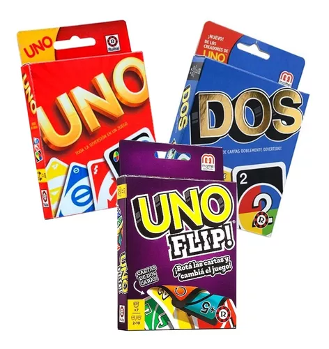 Combo Juego De Cartas Uno + Dos + Uno Flip Orig Tiendajyh